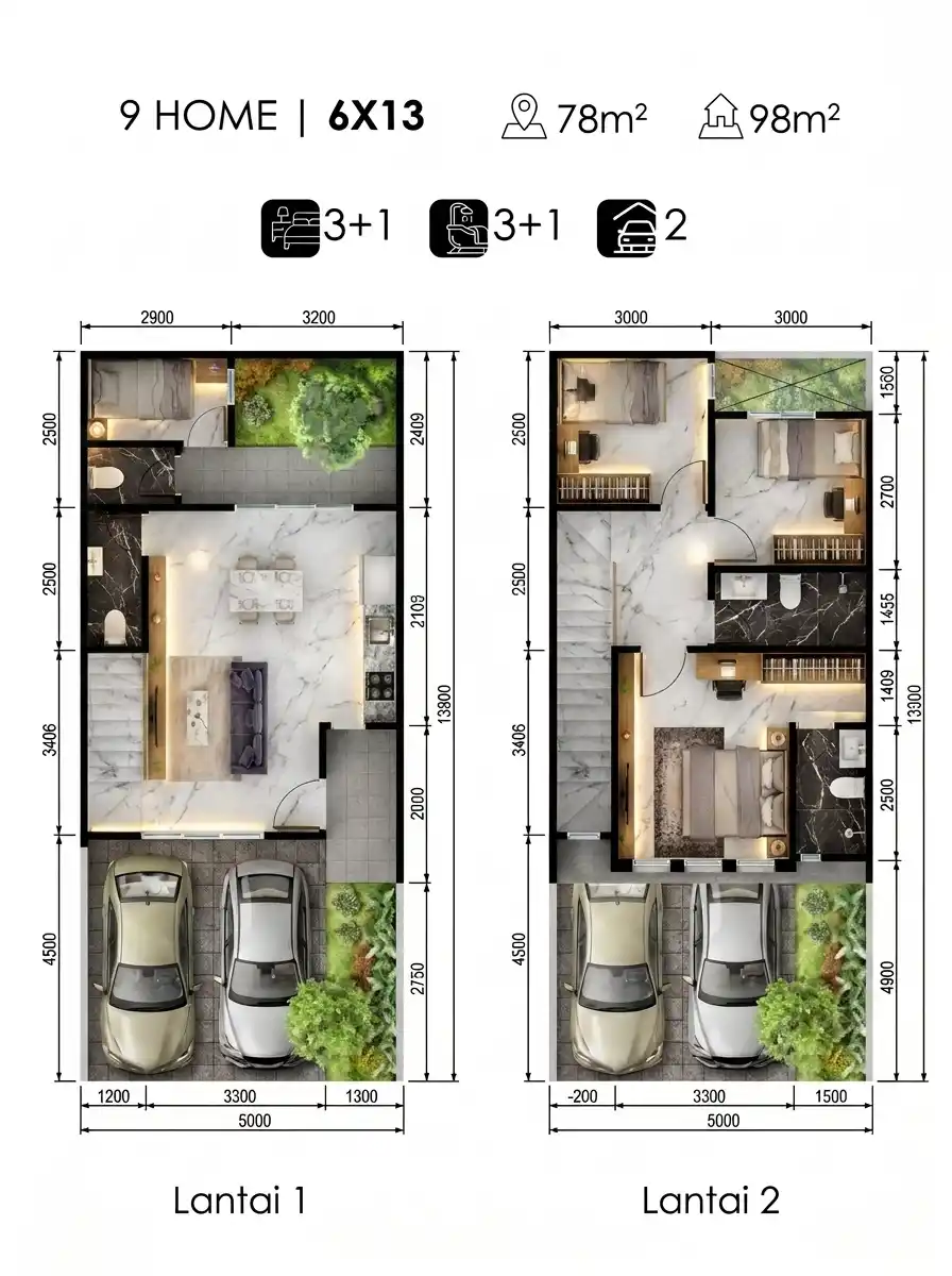 9 Home Bintaro 6x13
