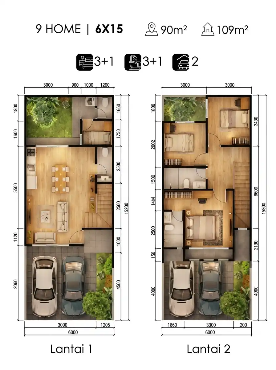 9 Home Bintaro 6x15